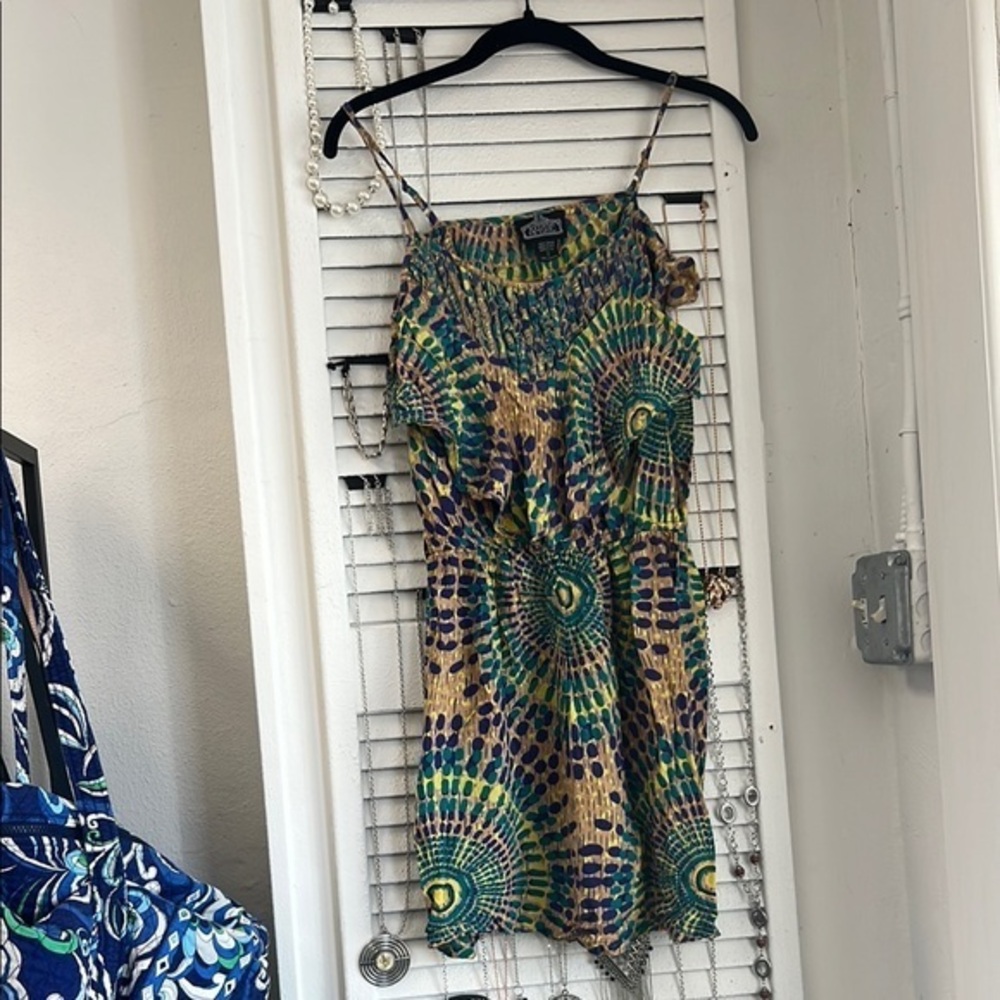 Angie Green Sleeveless Spaghetti Strap Sundress size small